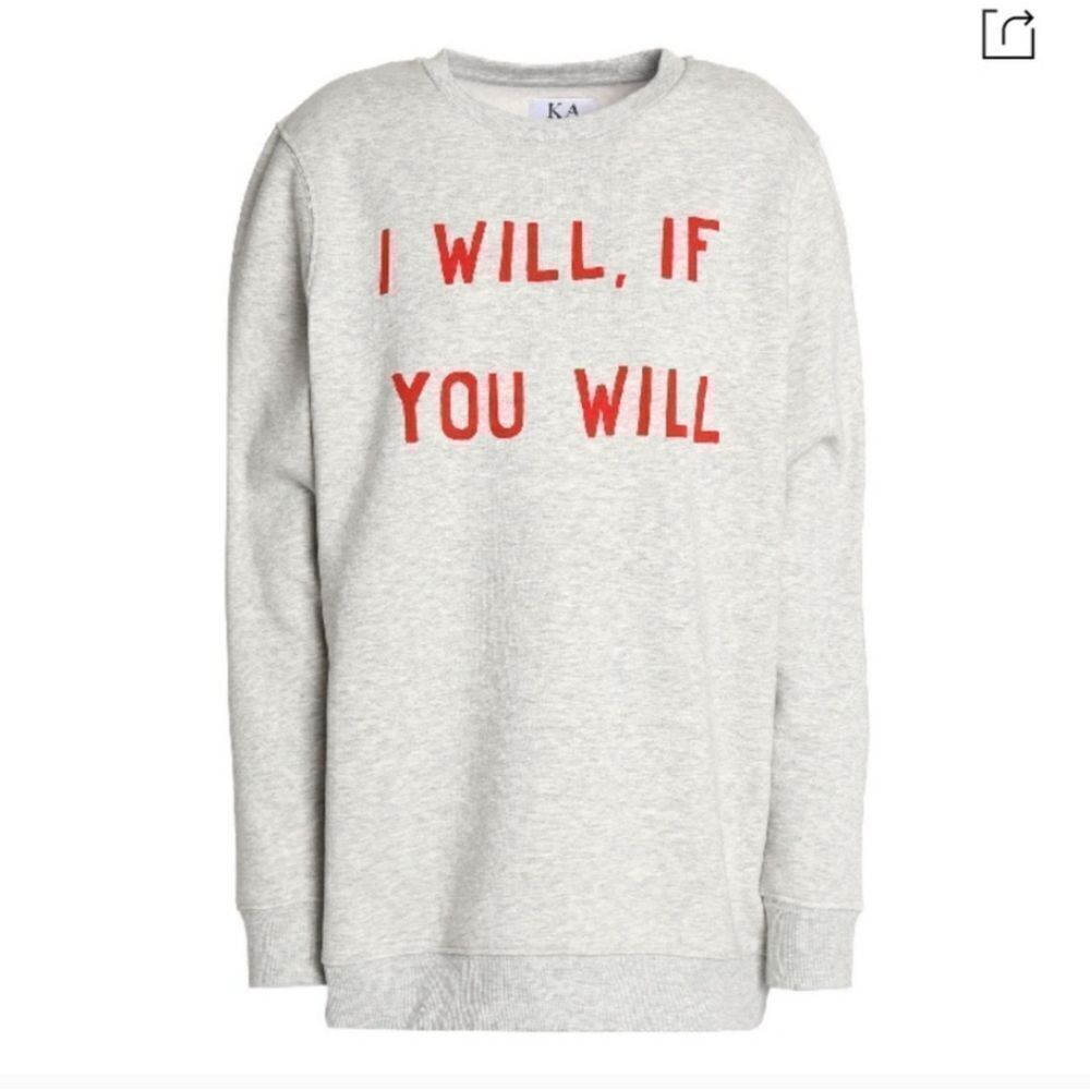 Zoe Karssen “I will if you will” sweatshirt top size S